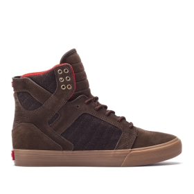 Supra SKYTOP Høye Sneakers Dame Brune | NO-46711